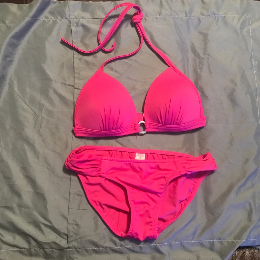 Venus Enhancer Push Up Bikini Top & Bottom-Pink